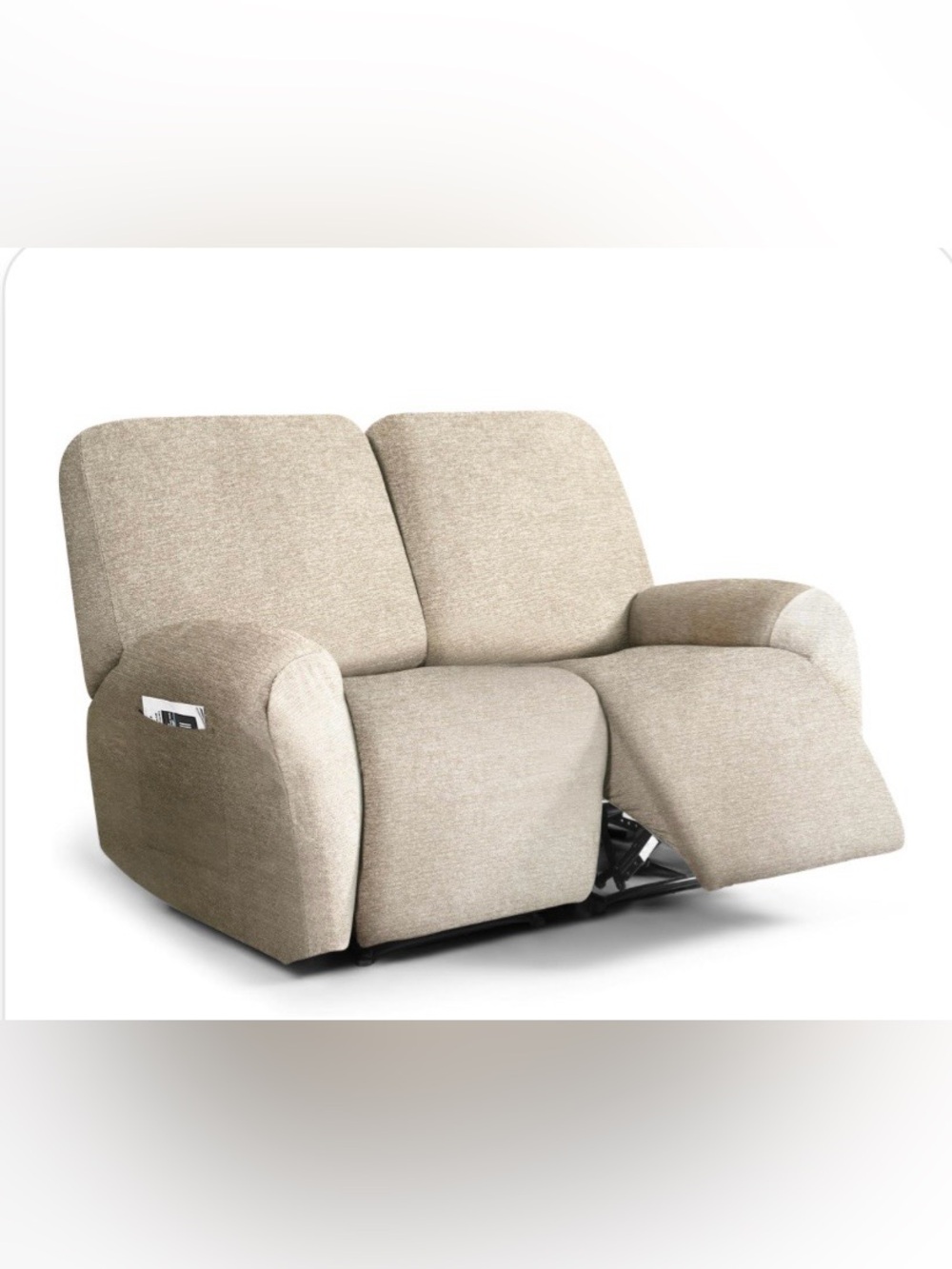 Double Recliner Chair Cover Pet-Friendly Washable 2-Seater (6pc set) BEIGE